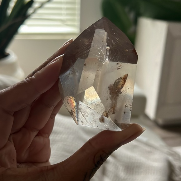 smoky quartz rutile w/ golden healer inclusions - Picture 6 of 16